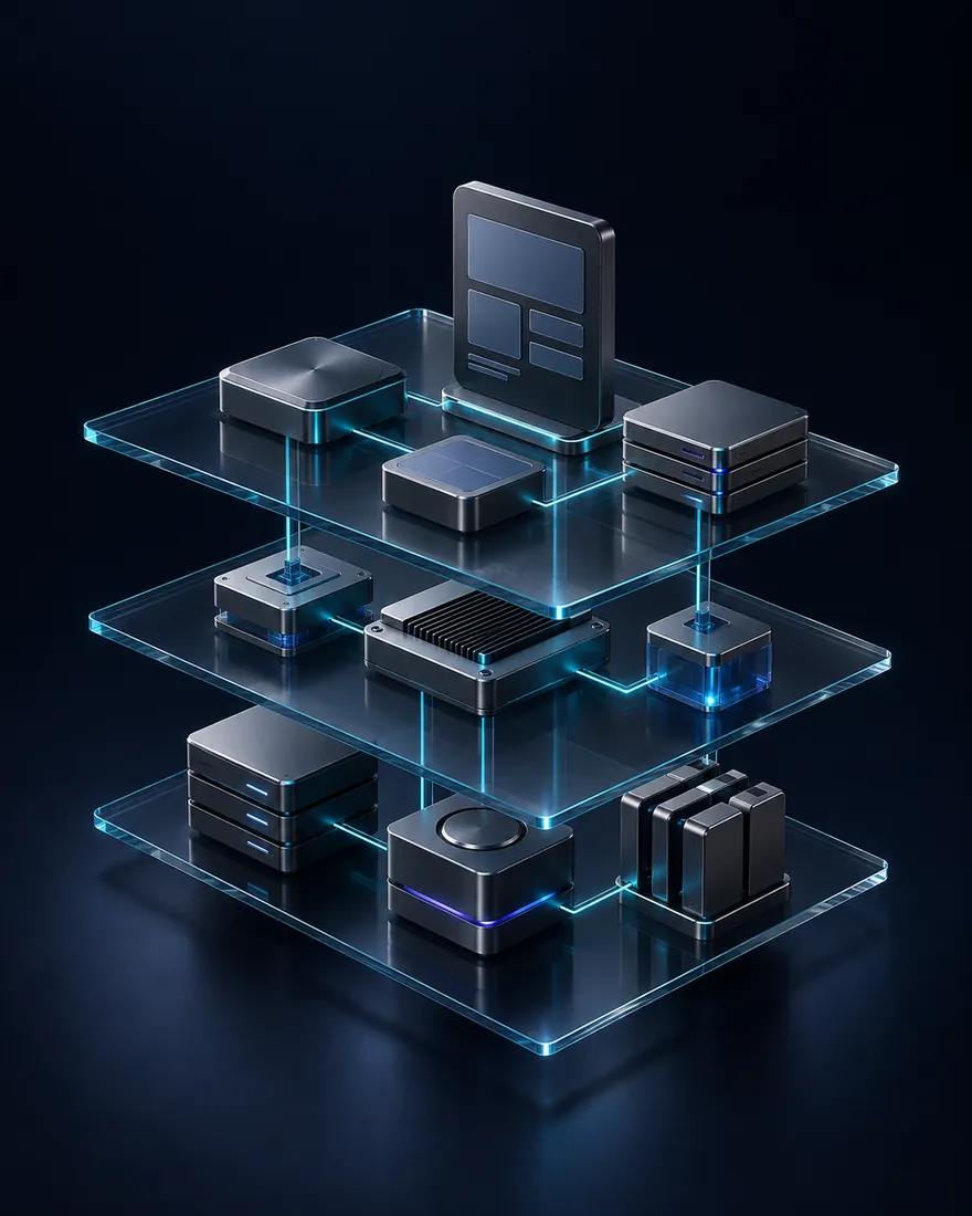 Arquitetura modular de software em camadas conectadas